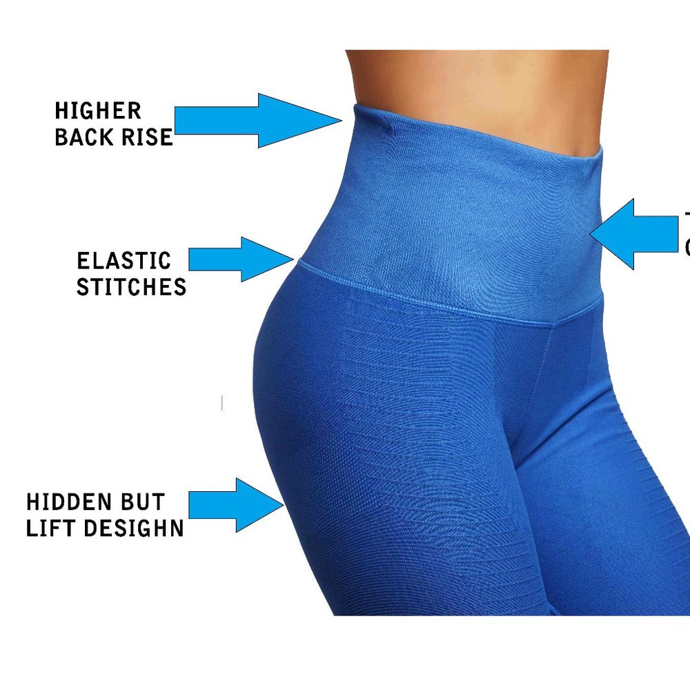 Workout Women's Leggings High Ombre Compression - Picture 5 of 6